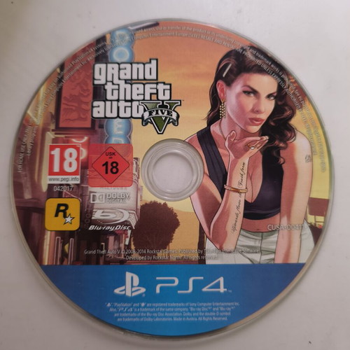 Grand Theft Auto V PS4 game disc