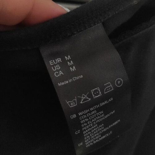 Tank top M used with built-in elastic bustier, black