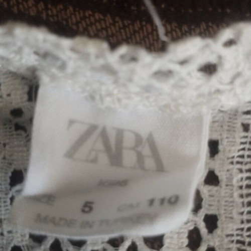 Zara perforated cardigan for girl 5 years like new, size 110 cm, white