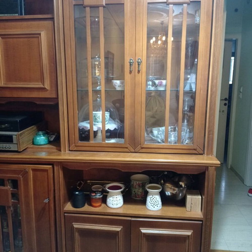 Composite furniture used, solid walnut, four pieces