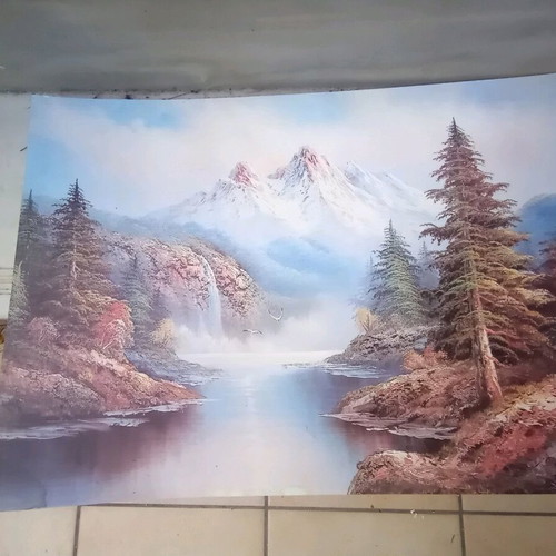 Handmade landscape canvas used with Centaur painting gift