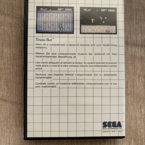 TransBot SEGA Master System game complete