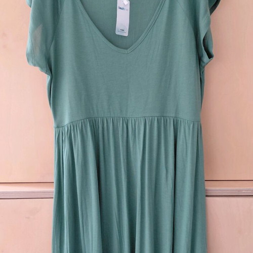 Beachtime dress green large new, viscose