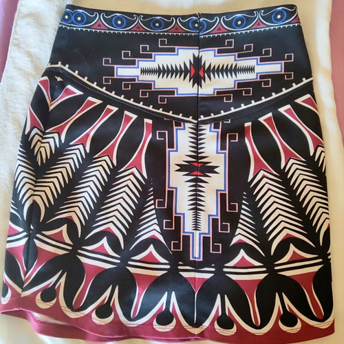 Peace And Chaos mini skirt like new, tribal design, sizes S/M
