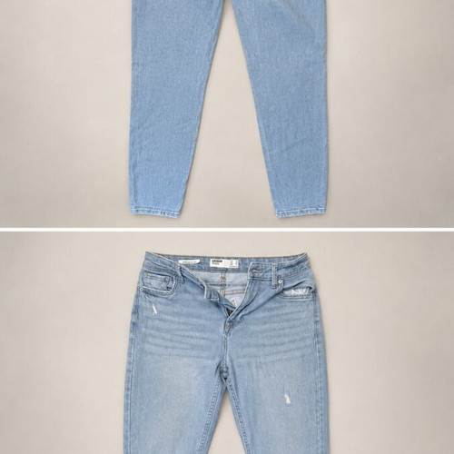 Bershka Denim Skinny Medium Rise Jeans used, light wash, size EUR 36
