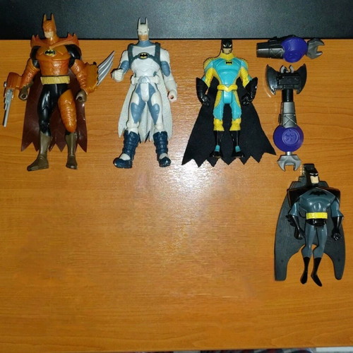 Batman figures set of 4 used, comic and movie versions