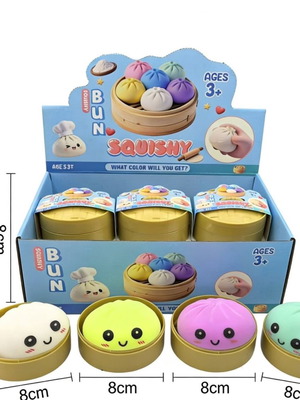 Squishy Bun играчка в кутия щанд 12 броя нова