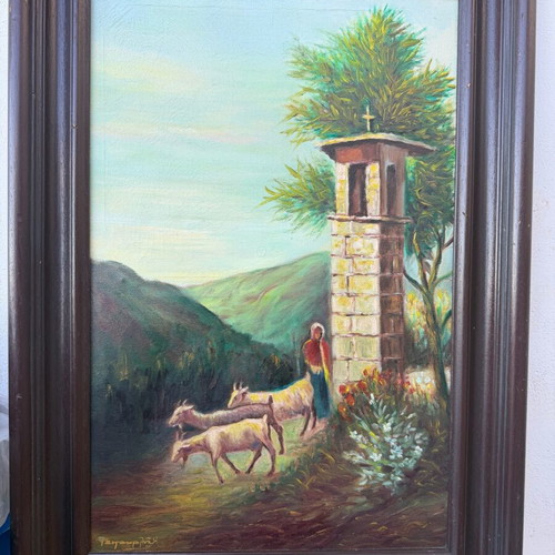 Painting by artist Skourlis used