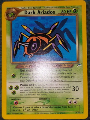 Dark Ariados Pokemon card used (NDE 17)