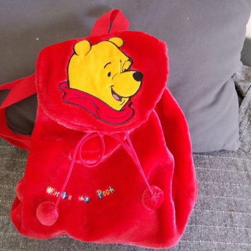 Disney Winnie the Pooh κόκκινο λούτρινο παιδικό σακίδιο πλάτης