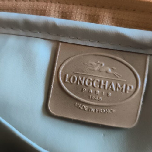 Longchamp crossbody bag used, dark beige pecan leather