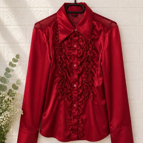 Red Shirt size S like new with transparent back
