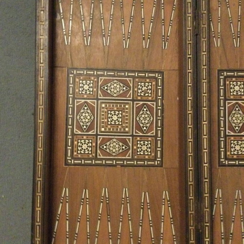 Traditional handmade chess and backgammon board used