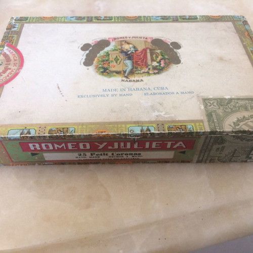 Cigar box used, Cuba, 1972