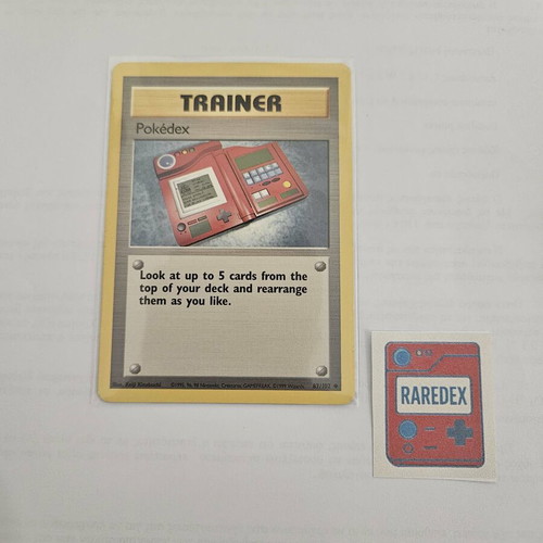 Pokédex Trainer Card Pokemon TCG Base Set new