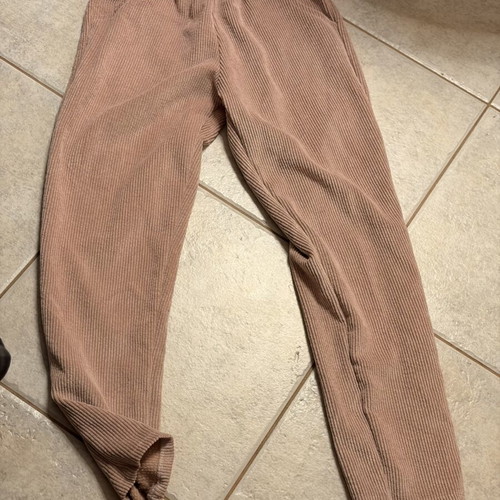 Corduroy pants for girls like new, beige-pink, age 10