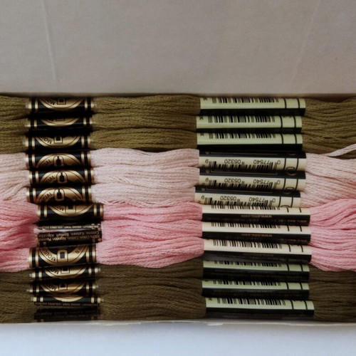 DMC Embroidery Floss Set 60 Pieces New with Fabrics