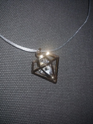 Children's faux pendant diamond design with crystal new