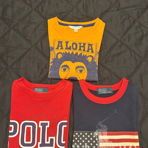 Children's summer T-shirts Polo Ralph Lauren and Marc Jacobs like new, ages 2-3