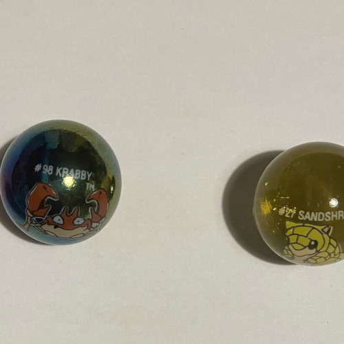 Pokemon collectible marbles used, set of 8