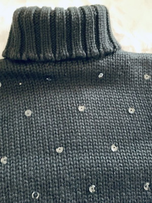 Versace Jeans Couture sleeveless knit turtleneck with sequins