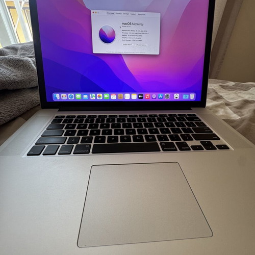 MacBook Pro Retina 15.4” laptop, 16GB RAM, 512GB SSD, Quad-Core i7