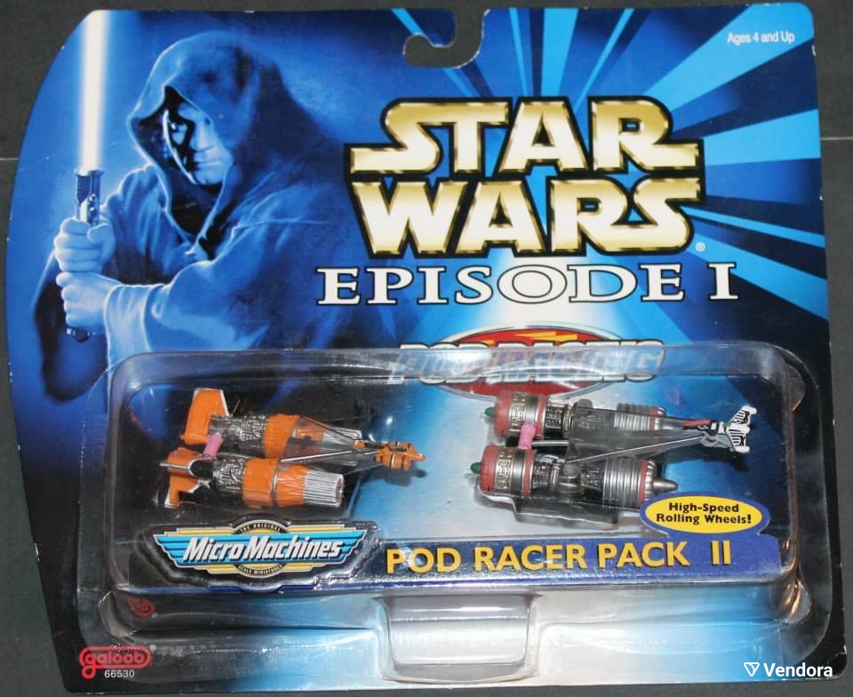 Star Wars Micro Machines Episode I Pod Racer Pack IV - Vintage Collectible With Rolling Wheels