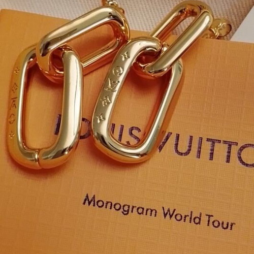 Louis Vuitton Smooth Epi Earrings gold tone, new