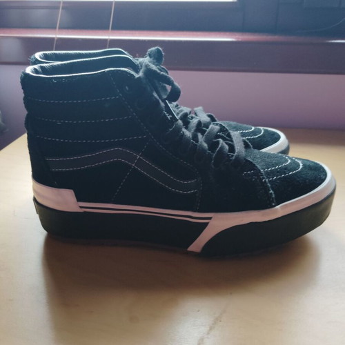 Vans Sk8-Hi Stacked (Suede) black sports sneakers like new, size 40.5