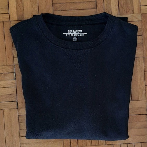 Terranova men's black long-sleeve sweatshirt size L