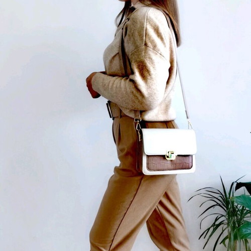 Outlet set pants and pullover Zara like new, beige and brown, size S-M