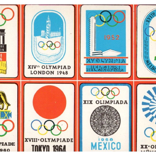 Collectible postcards used, pack of 10, 1965-80