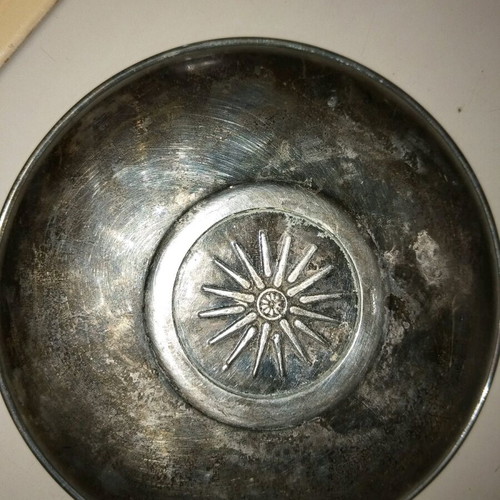 Commemorative metal vessels like new with Vergina symbol and Alexander the Great head