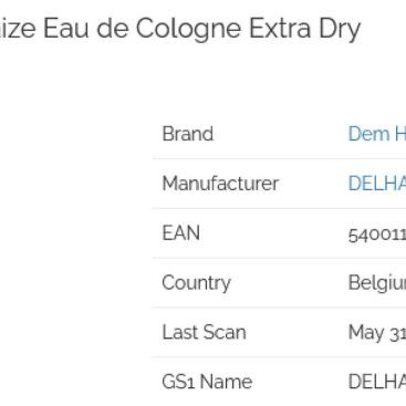 Dem Haize eau de cologne 500ml like new, extra dry