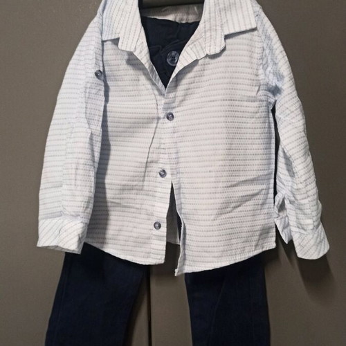 Boys' set with shirt, pants and cardigan like new
