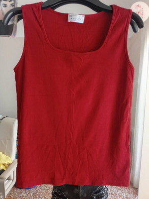 Acne Studios red elastic top, size S