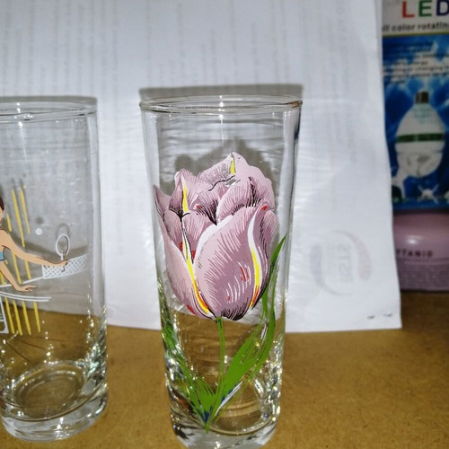 Vintage glass set for ouzo or tsipouro, like new, 3 pieces