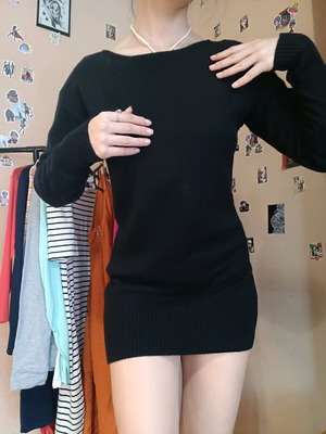 Sisley pullover like new, black, size M