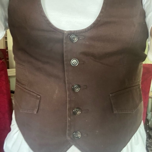 Women's brown vest used Anne L. size L 100% cotton