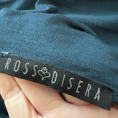 Rosso di Sera top like new, blue with black and gold details
