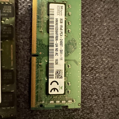 DRam 8 GB laptop memory modules like new, 2x2133MHz and 2x2400MHz