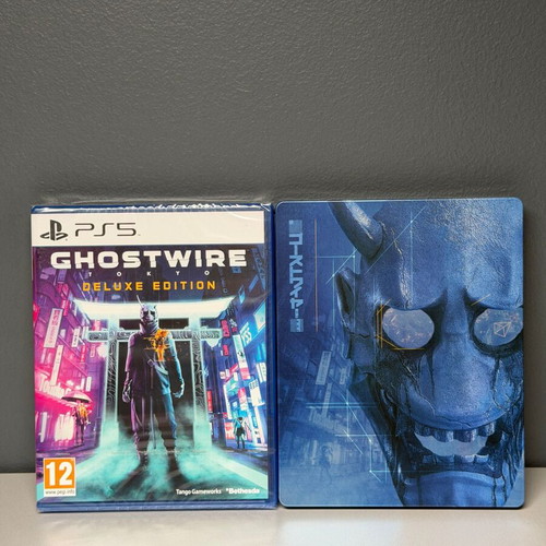 Ghostwire Tokyo Deluxe Edition PS5 with Steelbook new