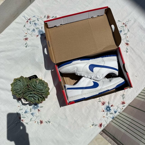 Nike Dunk Low men's size 46 like new, white and blue