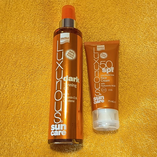 Luxurious tanning oil and SPF 50 sunscreen new pack of 2