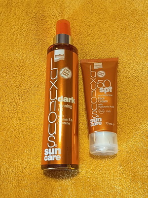 Luxurious tanning oil and SPF 50 sunscreen new pack of 2