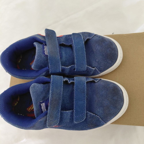 Puma sneakers used, size 33, blue suede leather