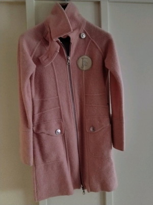Pink wool coat like new, size S