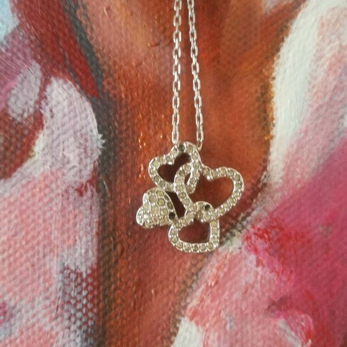 Swarovski pendant 4 hearts used