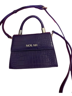 NOLAH purple crossbody bag crocodile style like new