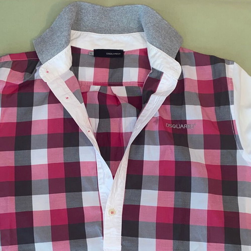 Dsquared2 hybrid shirt Large like new, pink checkered design
